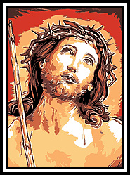 Kézimunka - Gobelin - 30x40cm - Jézus Krisztus