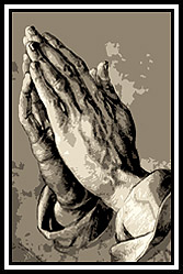 Kézimunka - Gobelin - 25x35cm - Imádkozó kéz