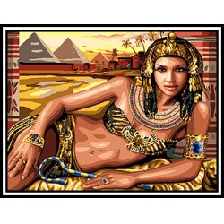 Kézimunka - Gobelin - 45x60cm - Kleopátra, Egyiptom hercegnője