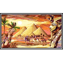 Kézimunka - Gobelin - 60x100cm - Egyiptom jelképei