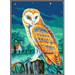 Kézimunka - Gobelin - 30x40cm - Bagoly