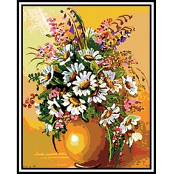 Kézimunka - Gobelin - 40x50cm - Virágcsokor vázában