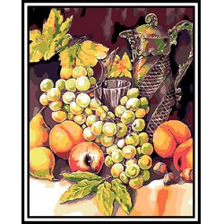 Kézimunka - Gobelin - 40x50cm - Csendélet gyümölcsökkel