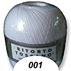 Kézimunka - Horgolócérna - Ritorto Toscano - 8-as vastagságú - 100 g - 001 - Fehér