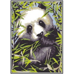 Kézimunka - Gobelin - 30x40cm - Falatozó panda