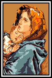 Kézimunka - Gobelin - 25x35cm - Madonna gyermekével