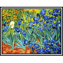 Kézimunka - Gobelin - 45x60cm - Vincent van Gogh - Íriszek