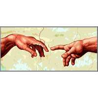Kézimunka - Gobelin - 35x70cm - Michelangelo - Teremtés